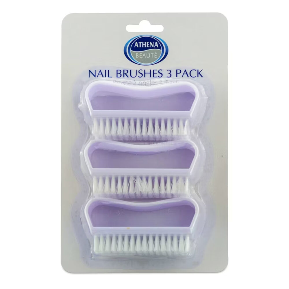 Athena Beauty Nail Brush Gray 3 Pack